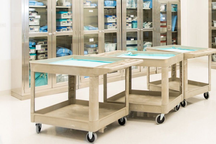 医用手推车的智能边角为何要做圆弧处理?